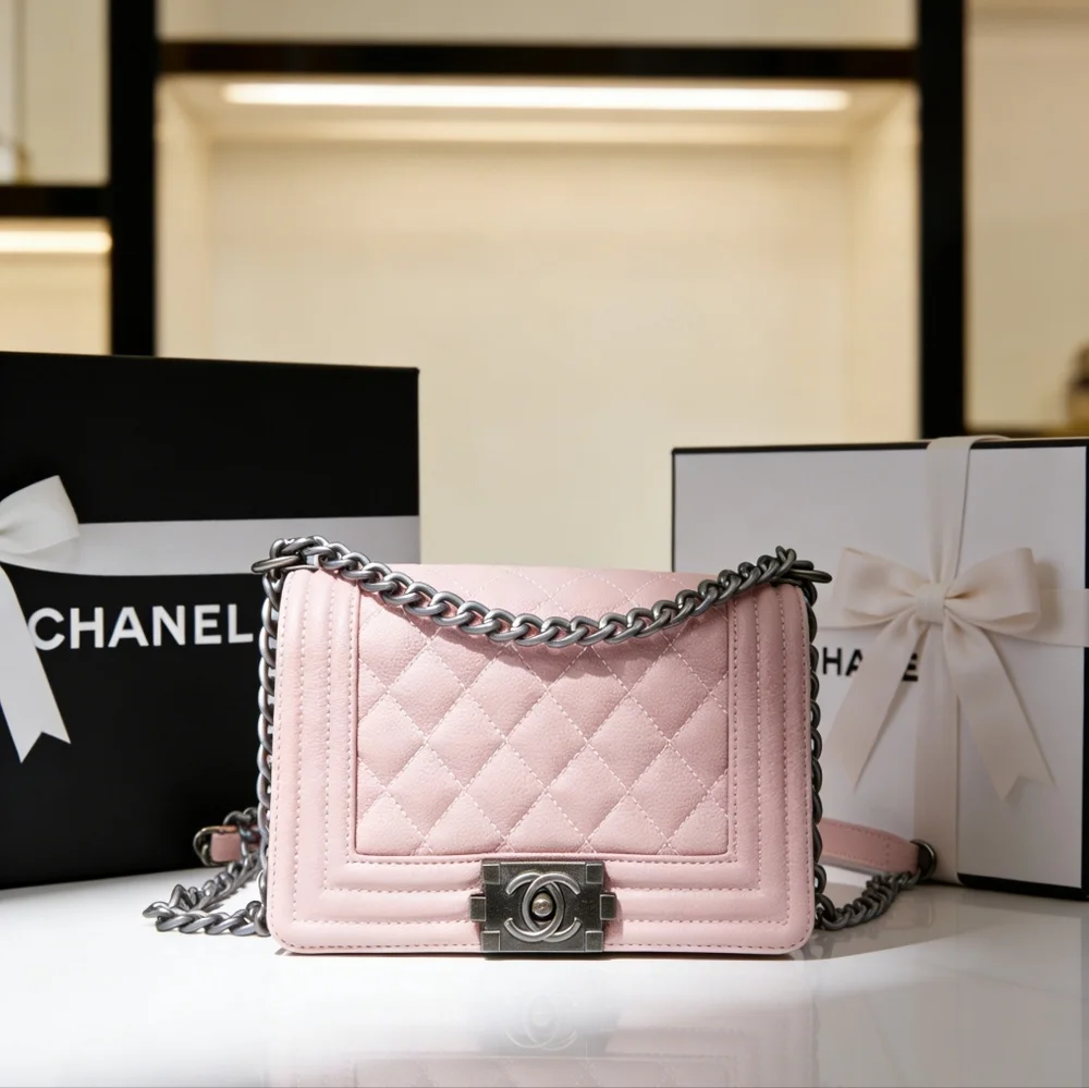 <AUTHENTIC>Chanel Medium Flap Bagin Light Pink - Picture 6 of 6